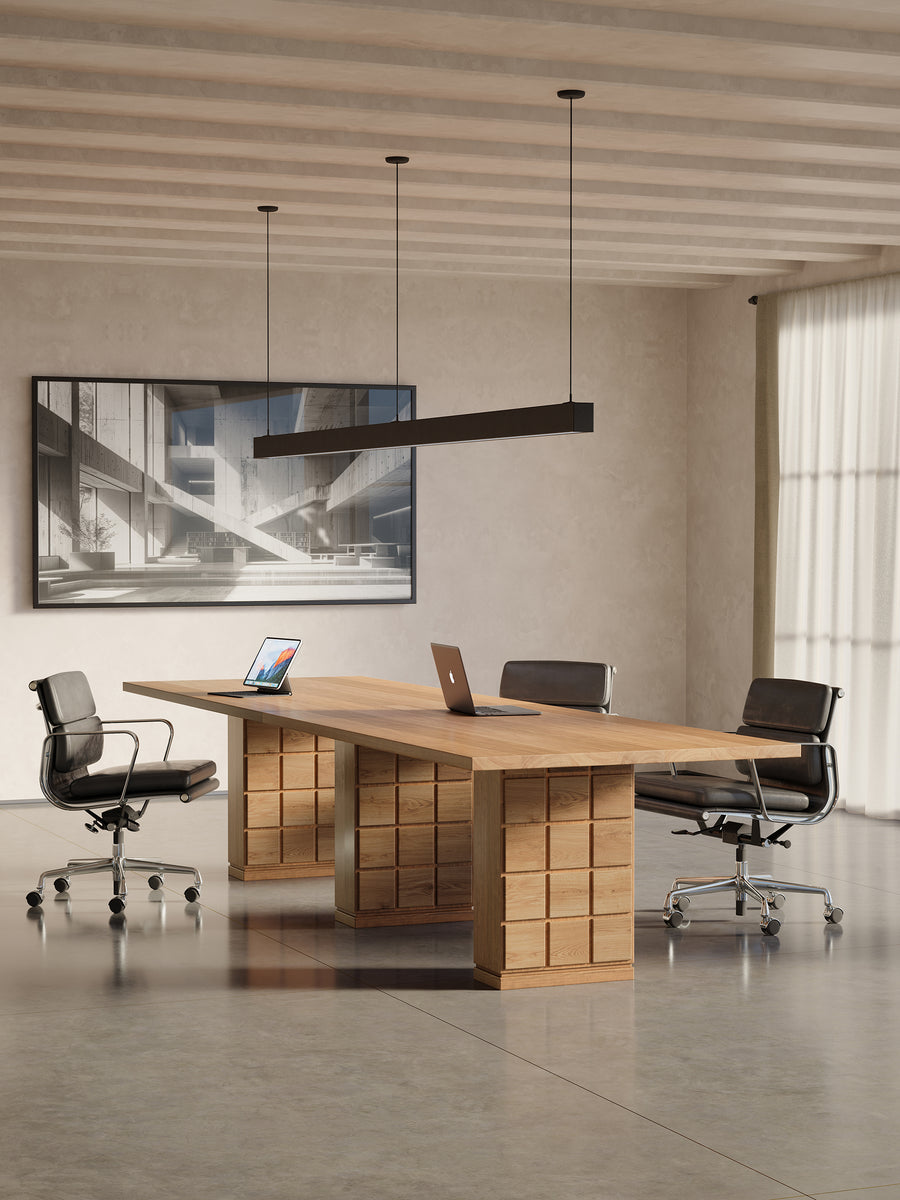 conference room table in wood