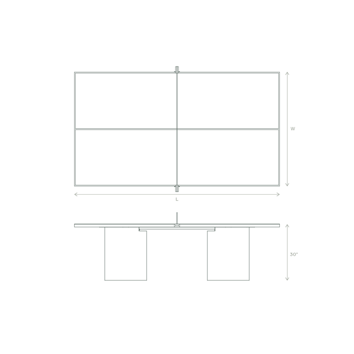 column outdoor ping pong table dimensions